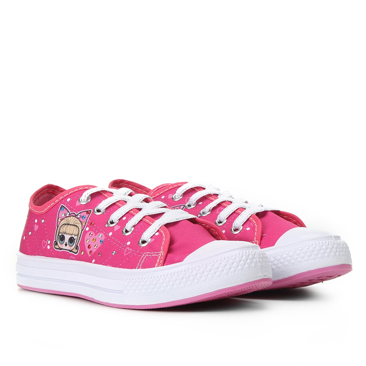 Tênis Infantil Kurz Lolove Coração Feminino - Pink Menor preço em Tênis Infantil Kurz Lolove Coração Feminino - Pink