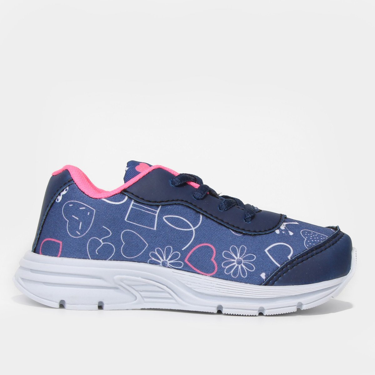Tênis Infantil Kurz Love Feminino - Marinho Menor preço em Tênis Infantil Kurz Love Feminino - Marinho