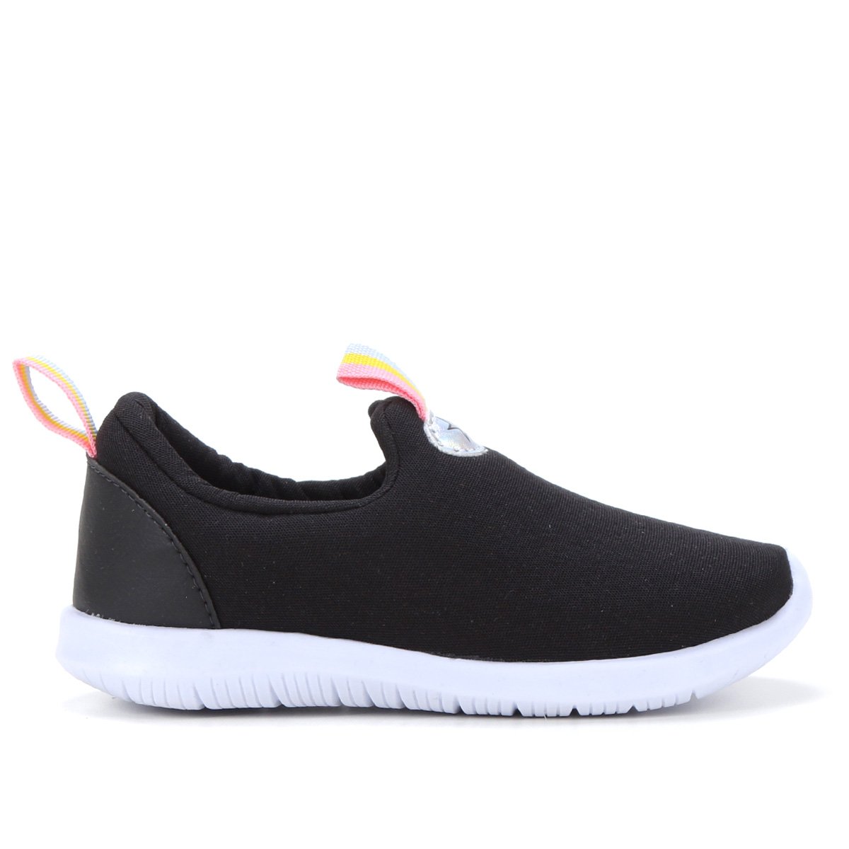 Tênis Infantil Kurz Sem Cadarço Feminino - Preto Menor preço em Tênis Infantil Kurz Sem Cadarço Feminino - Preto