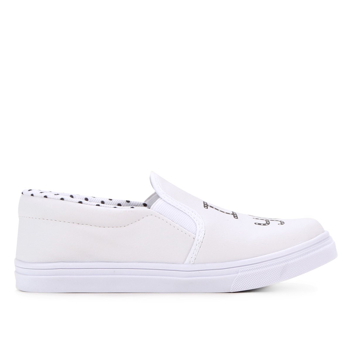 Tênis Infantil Kurz Slip On I Love You Feminino - Branco Menor preço em Tênis Infantil Kurz Slip On I Love You Feminino - Branco