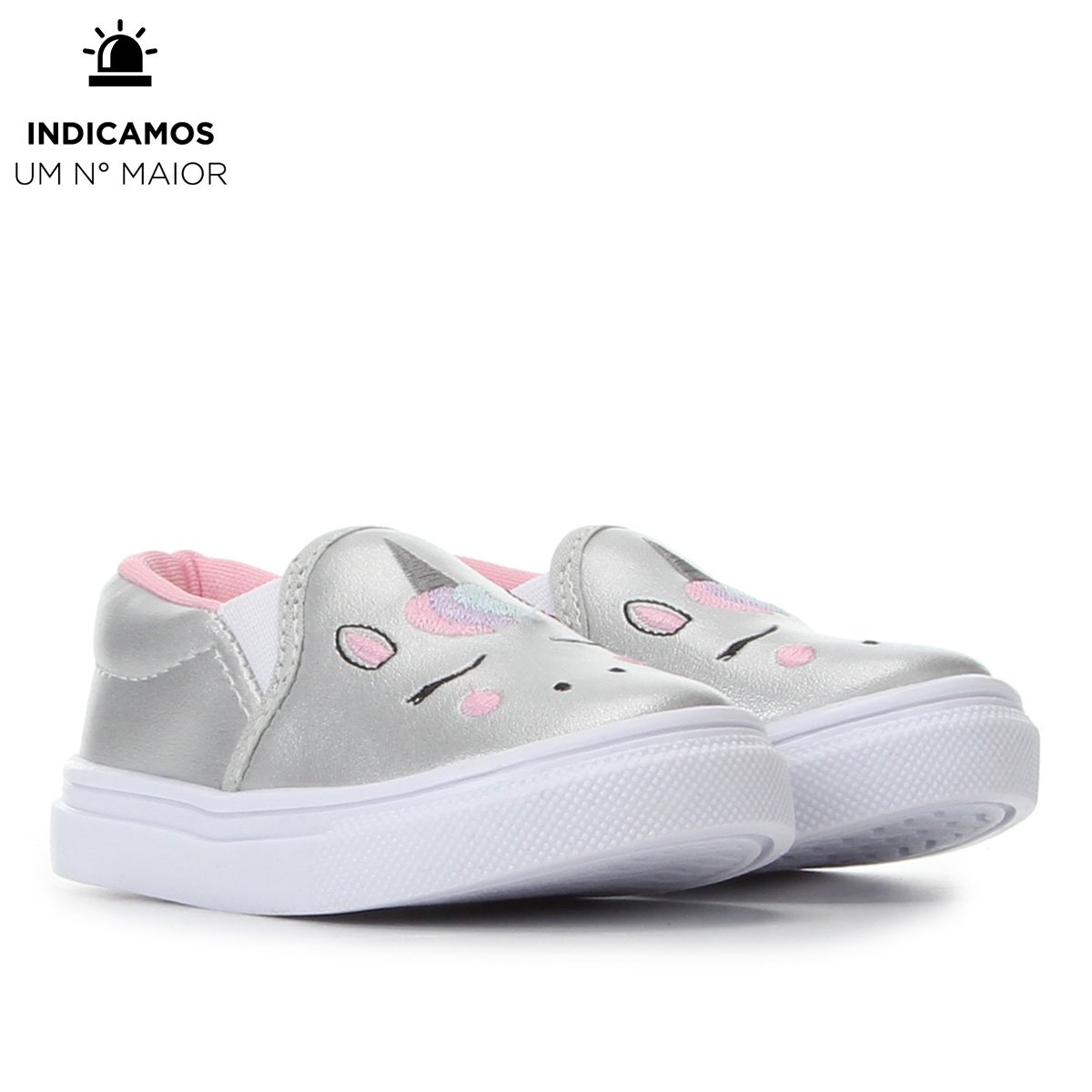 Tênis Infantil Kurz Slip On Unicórnio Feminino - Prata é ruim? Tênis Infantil Kurz Slip On Unicórnio Feminino - Prata é boa?