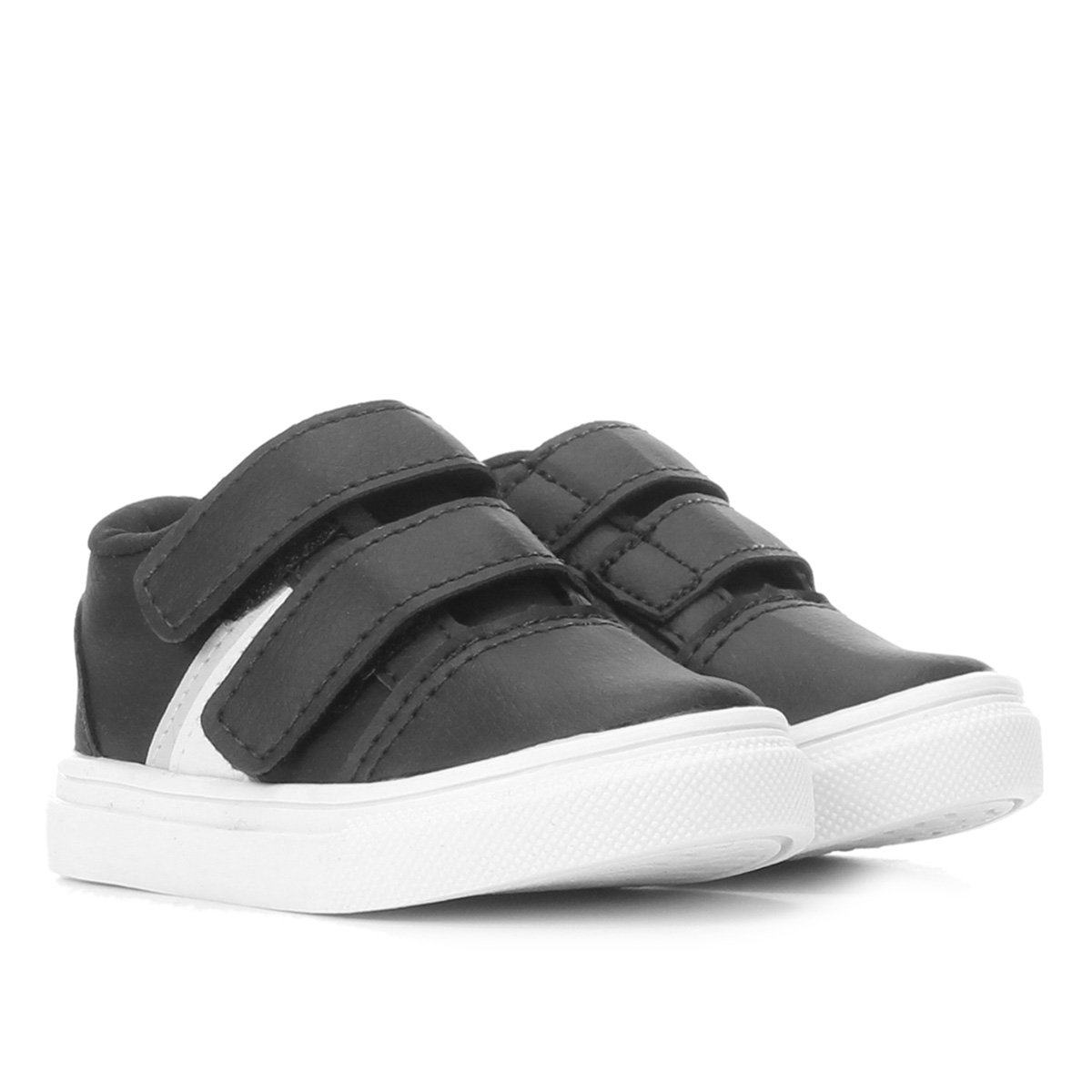 Tênis Infantil Kurz Velcro Duplo Masculino - Preto Menor preço em Tênis Infantil Kurz Velcro Duplo Masculino - Preto