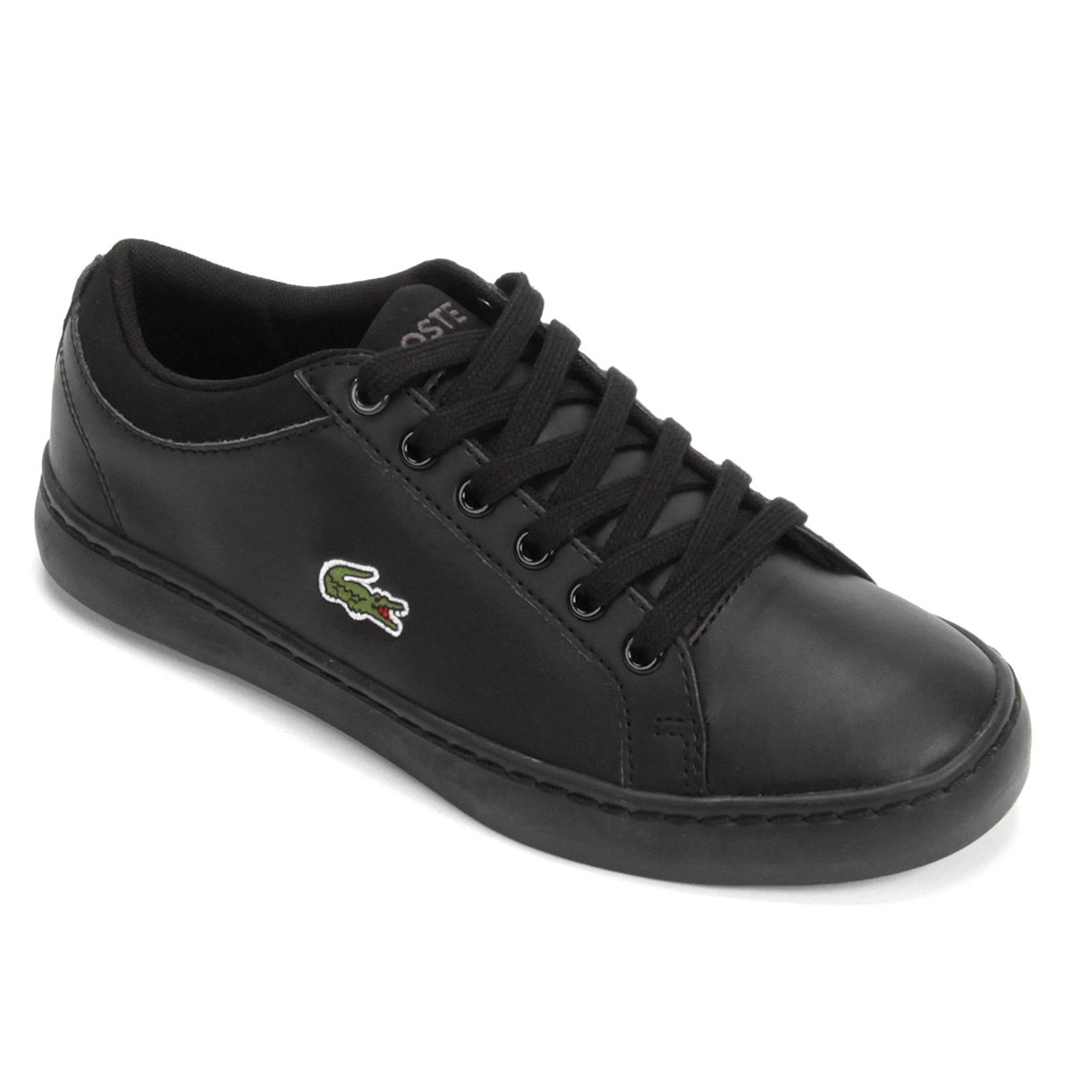 Tênis infantil Lacoste Straightset - Preto Menor preço em Tênis infantil Lacoste Straightset - Preto