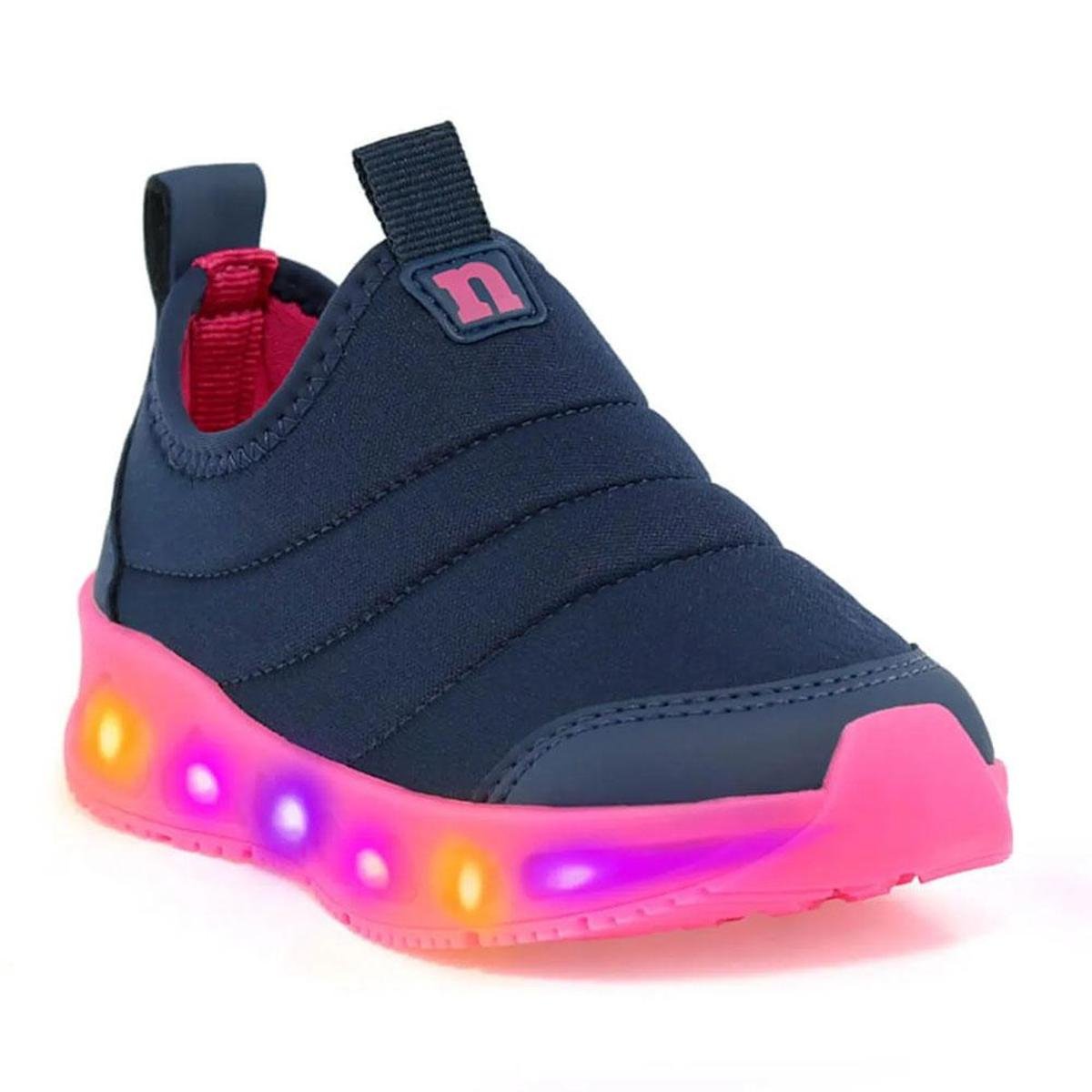 Tênis Infantil Led Novope 300N250 Menina - Azul | Zattini