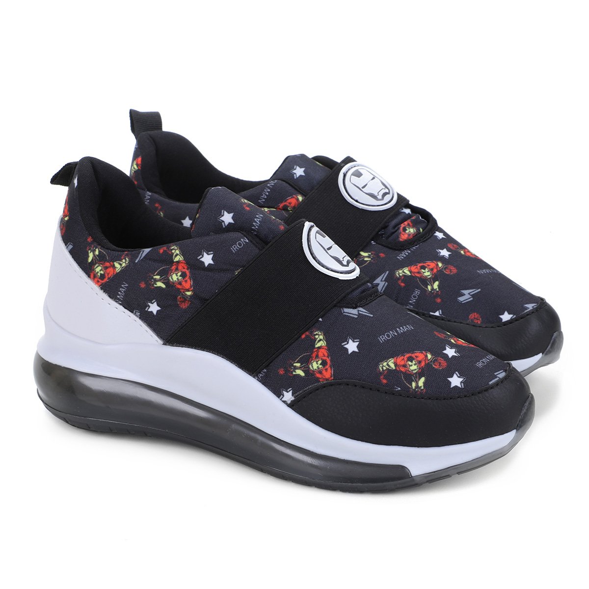 Tênis Infantil Marvel Avengers Iron Man Masculino - Preto Menor preço em Tênis Infantil Marvel Avengers Iron Man Masculino - Preto