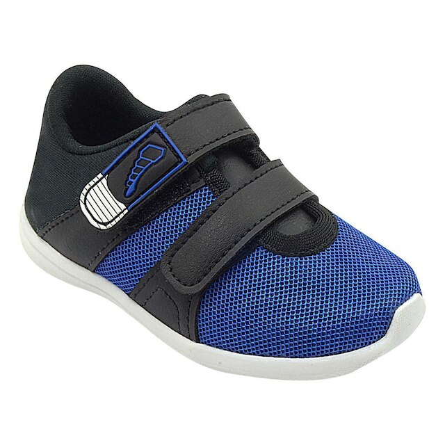 Tênis Infantil Masculino Pé com Pé Calce Fácil Azul Menino