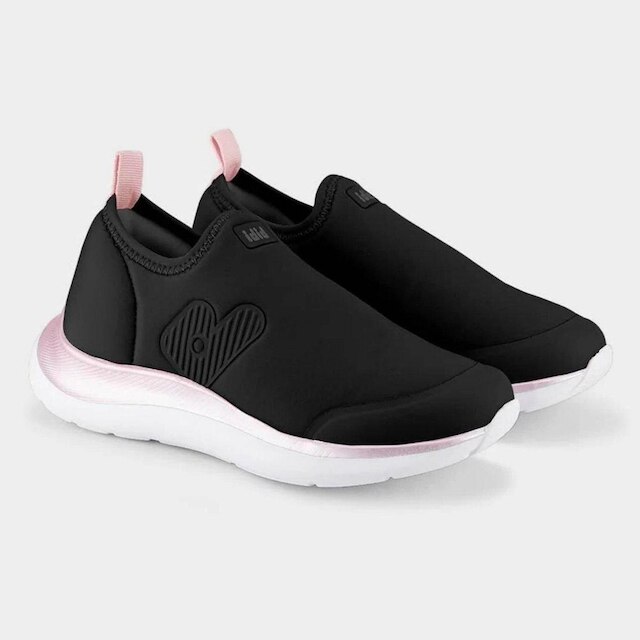 Tênis Infantil Menina Bibi Confort - Preto/Rosa