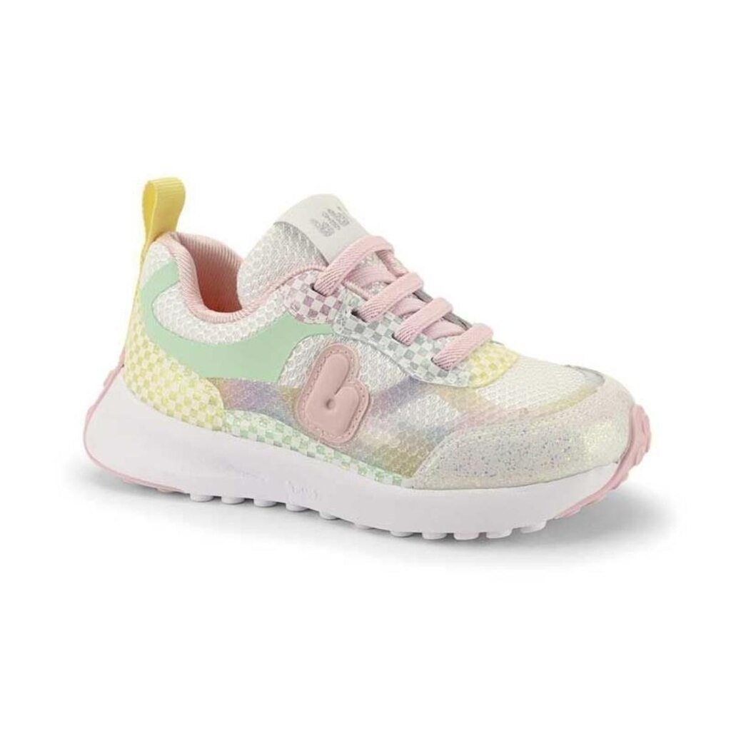 Tênis Infantil Menina Bibi Jogging Mini Branco Verde Rosa