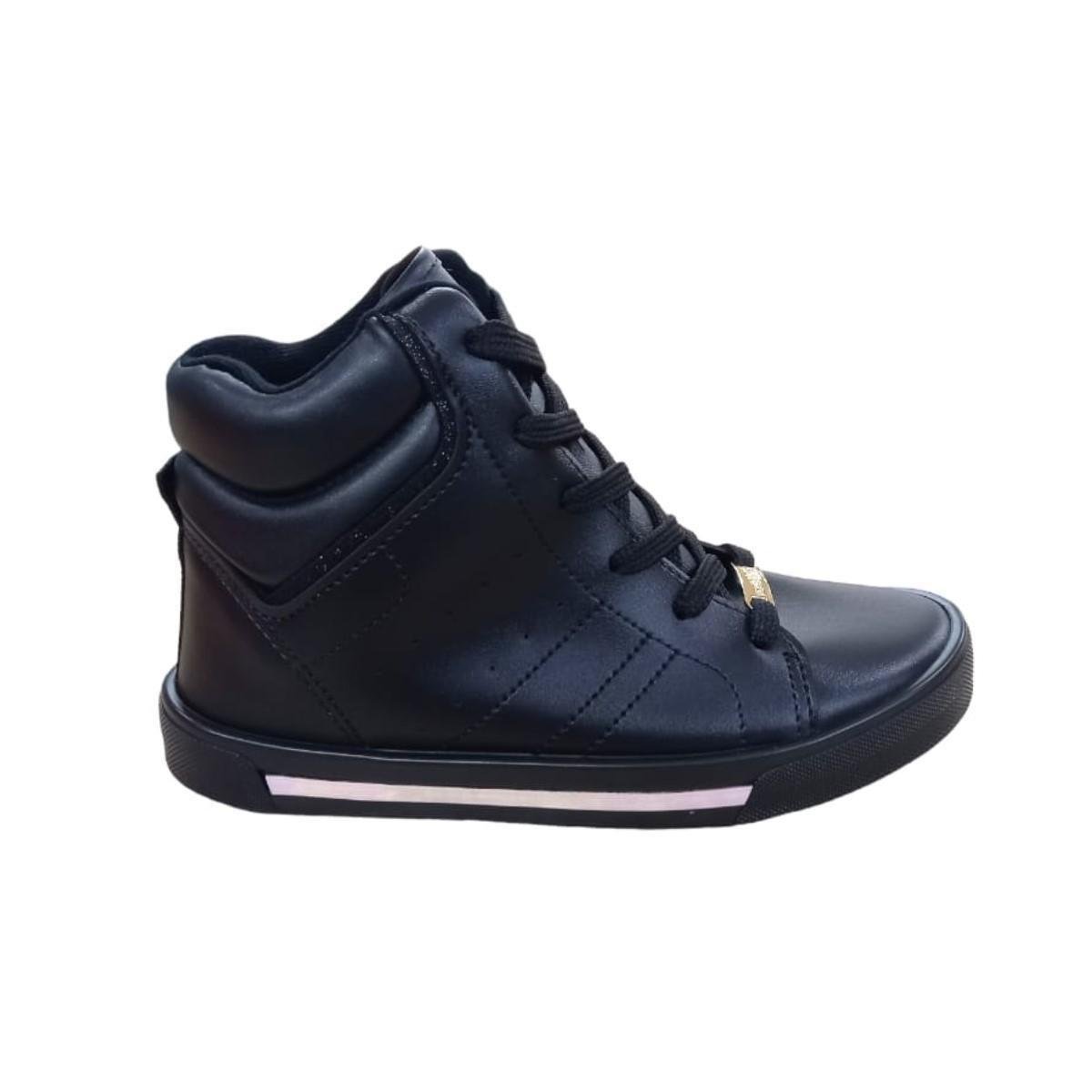 Tenis Infantil Menina Cano Alto Molekinha Moda Zattini