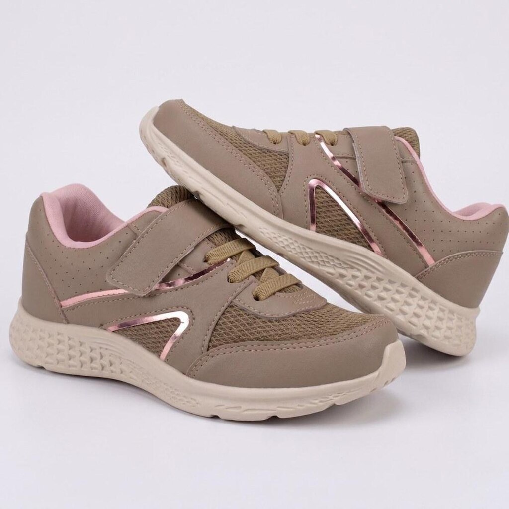 Tênis Infantil Menina Casual Com Velcro Jet Kids