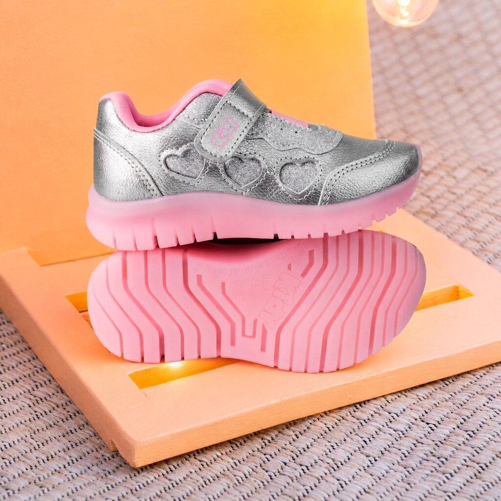 Tênis Infantil Menina Kidy Ultra Flex Slip On Anatômico Macio Confortável Prata