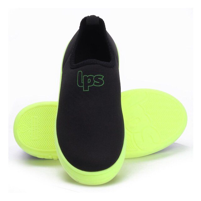 Tênis Infantil Menina Lps Shine Preto/Pink/Amarelo Neon