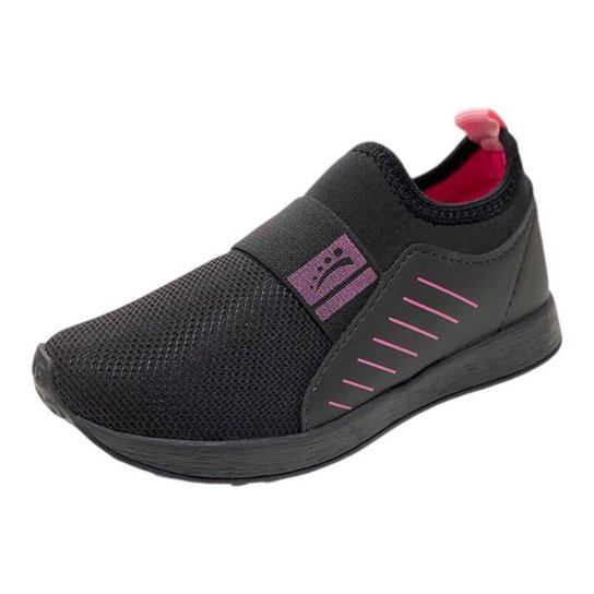 Tênis Infantil Menina Ortopasso Estiloso Clean Preto