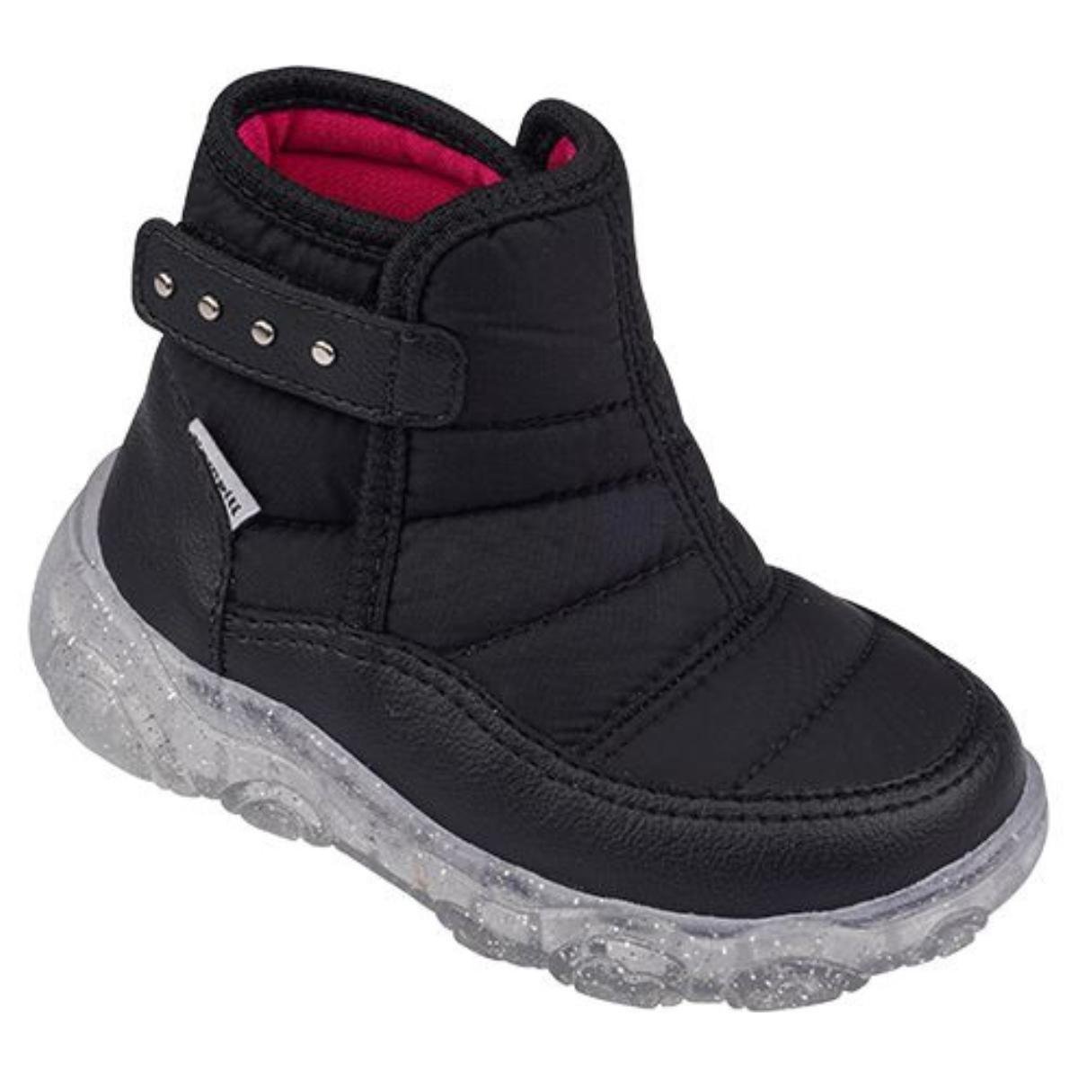 Tênis Infantil Menina Pampili Cano médio com Luz - Preto Menor preço em Tênis Infantil Menina Pampili Cano médio com Luz - Preto