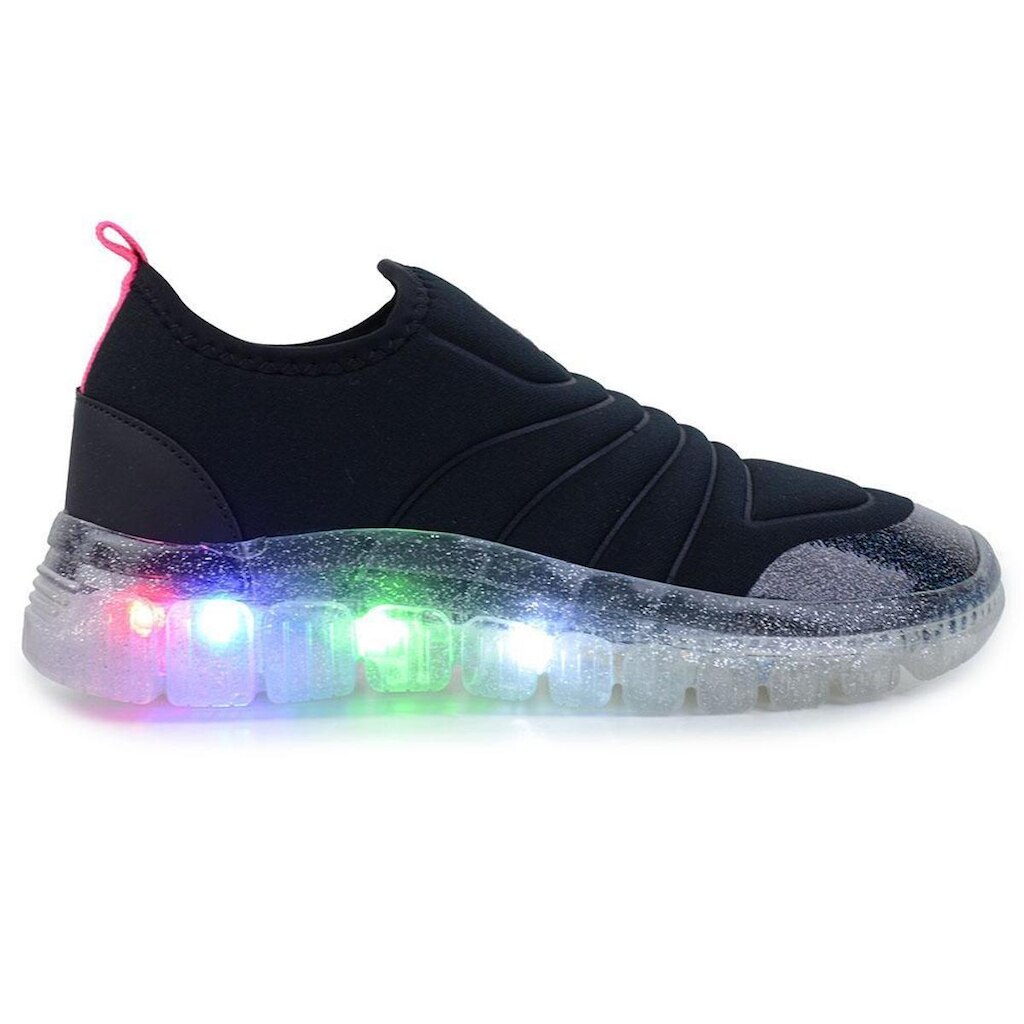 Tênis Infantil Meninas Novopé Led Preto - 990014