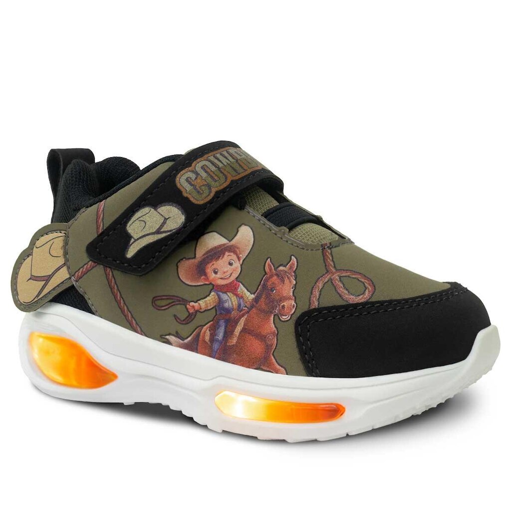 Tênis Infantil Menino 22ao30 Casual Moda Cowboy Led 11.134