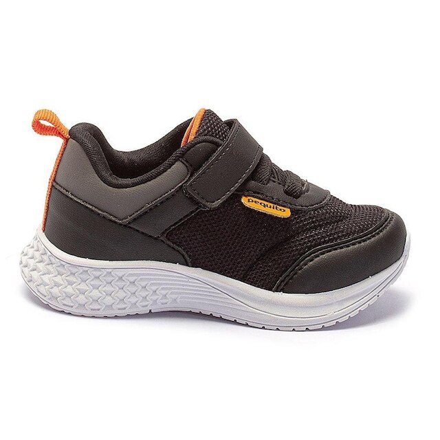 Tênis Infantil Menino Jogging Preto Casual Pequito