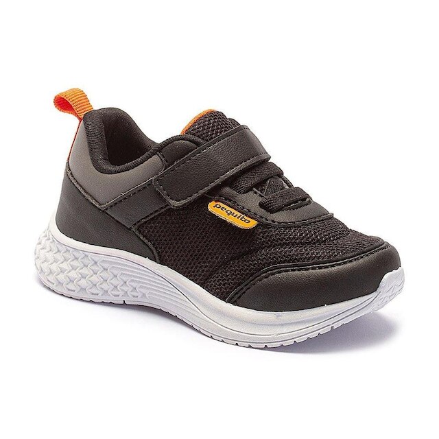 Tênis Infantil Menino Jogging Preto Casual Pequito