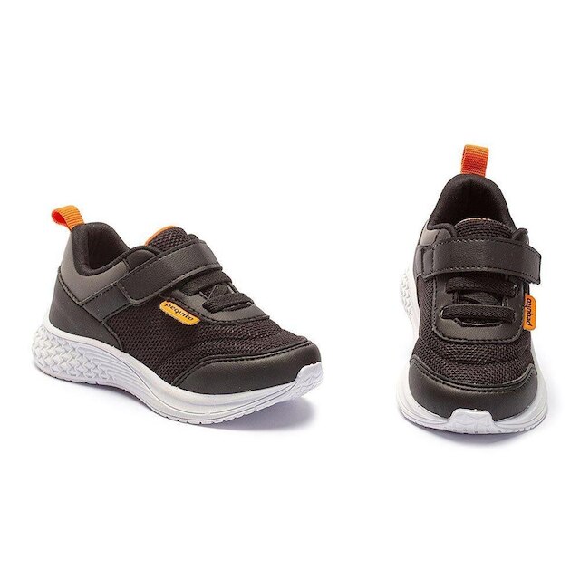 Tênis Infantil Menino Jogging Preto Casual Pequito
