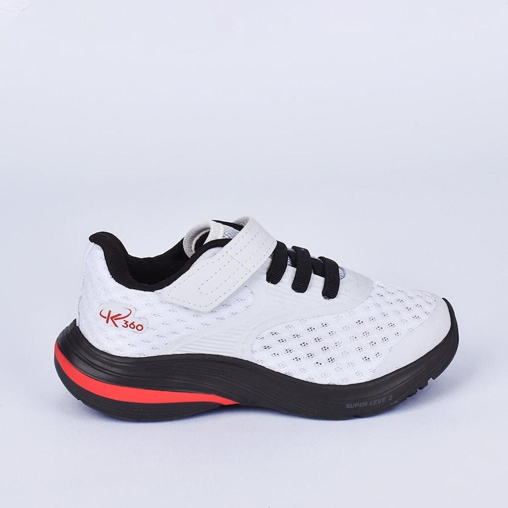 Tênis Infantil Menino Kidy K-360 Super Leve 2 Esportivo Branco Moderno Confortável Antiderrapante