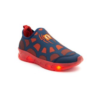 Tênis Infantil Menino Novopé Homem Aranha - Azul Marinho / Vermelho