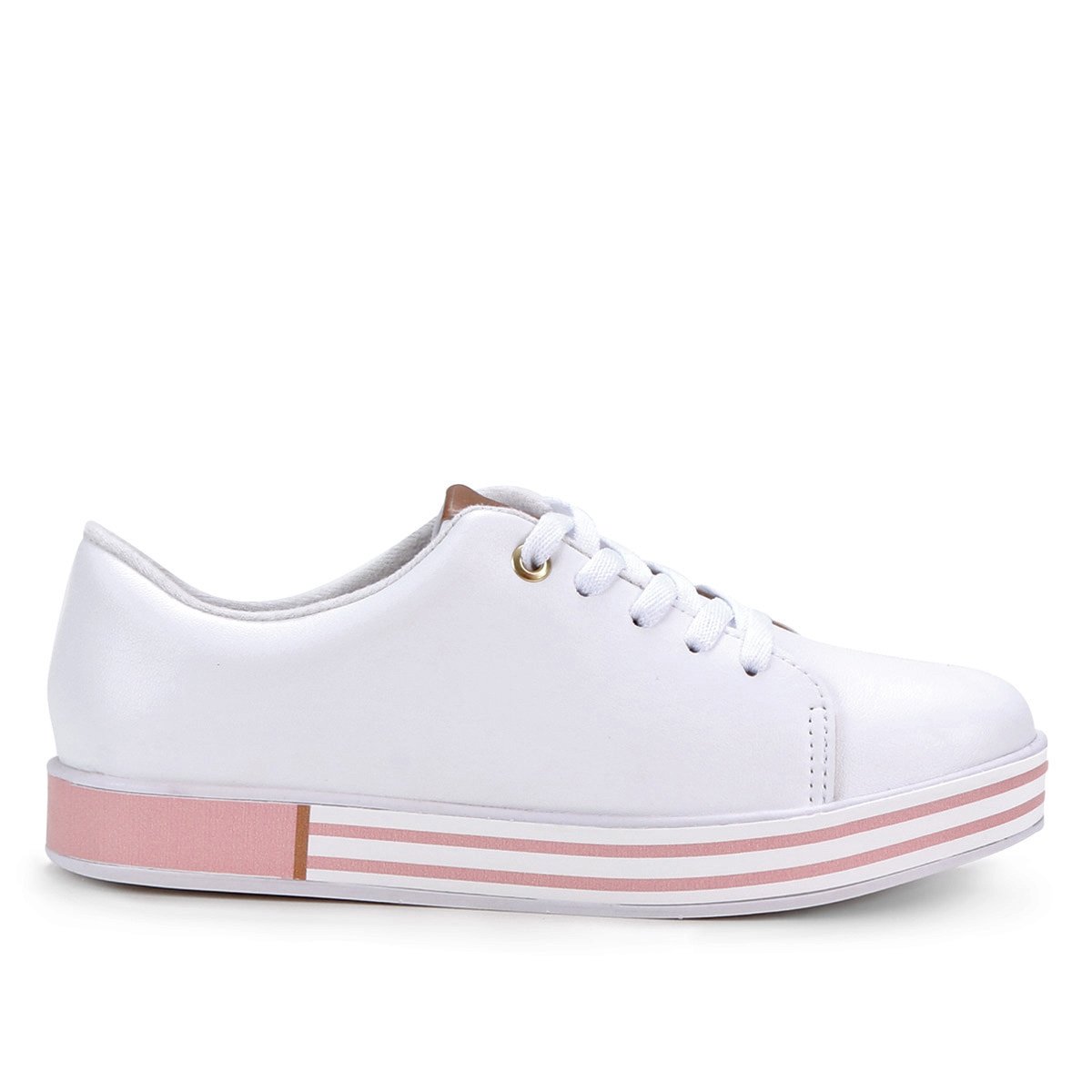 Tênis Infantil Molekinha Básico Feminino - Branco+Rosa Menor preço em Tênis Infantil Molekinha Básico Feminino - Branco+Rosa