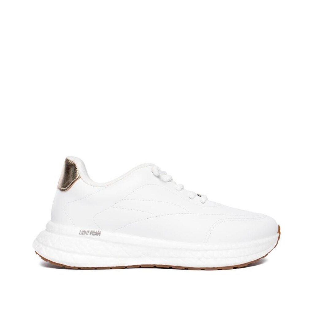 Tênis Infantil Molekinha Casual Napa Turim Branco/Dourado