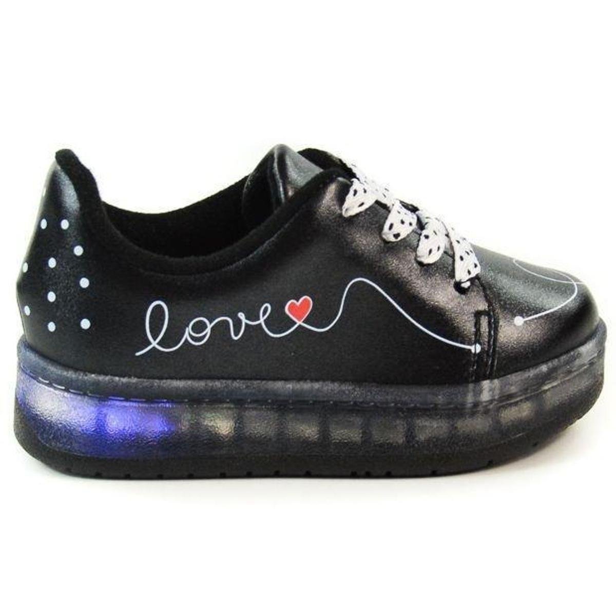 Tênis Infantil Molekinha Com Led Feminino 2703.102 - Preto | Zattini