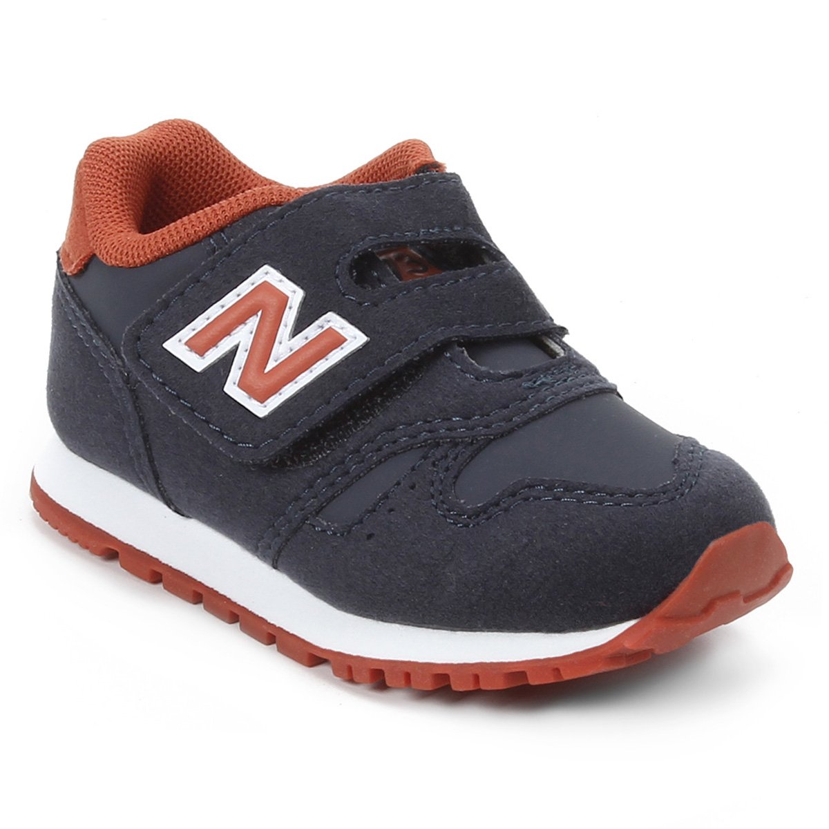 Tênis Infantil New Balance K373 - Preto+Laranja Menor preço em Tênis Infantil New Balance K373 - Preto+Laranja