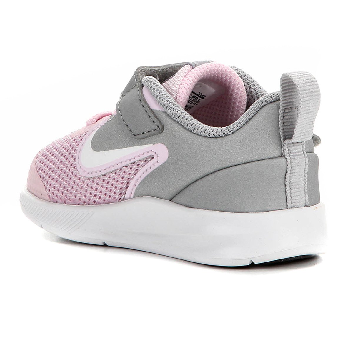 Tênis Infantil Nike Downshifter 9 Velcro TDV Pink e Prata Zattini