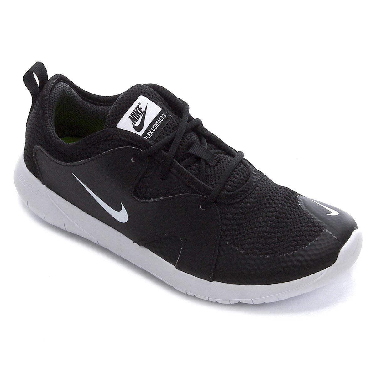 Tênis Infantil Nike Flex Contact 3 Gs - Preto e Branco Menor preço em Tênis Infantil Nike Flex Contact 3 Gs - Preto e Branco