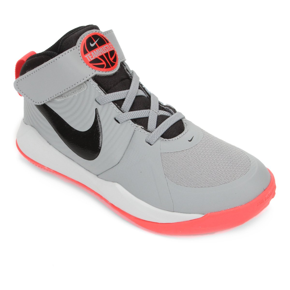 Tênis Infantil Nike Team Hustle Cano Médio Masculino - Cinza+Preto é ruim? Tênis Infantil Nike Team Hustle Cano Médio Masculino - Cinza+Preto é boa?