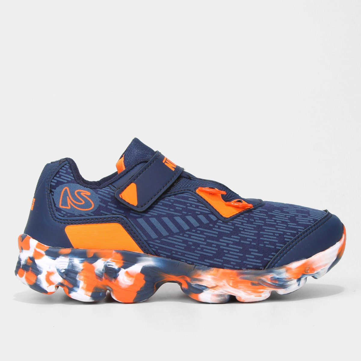 Tênis Infantil No Stress Run Masculino - Marinho+Laranja Menor preço em Tênis Infantil No Stress Run Masculino - Marinho+Laranja