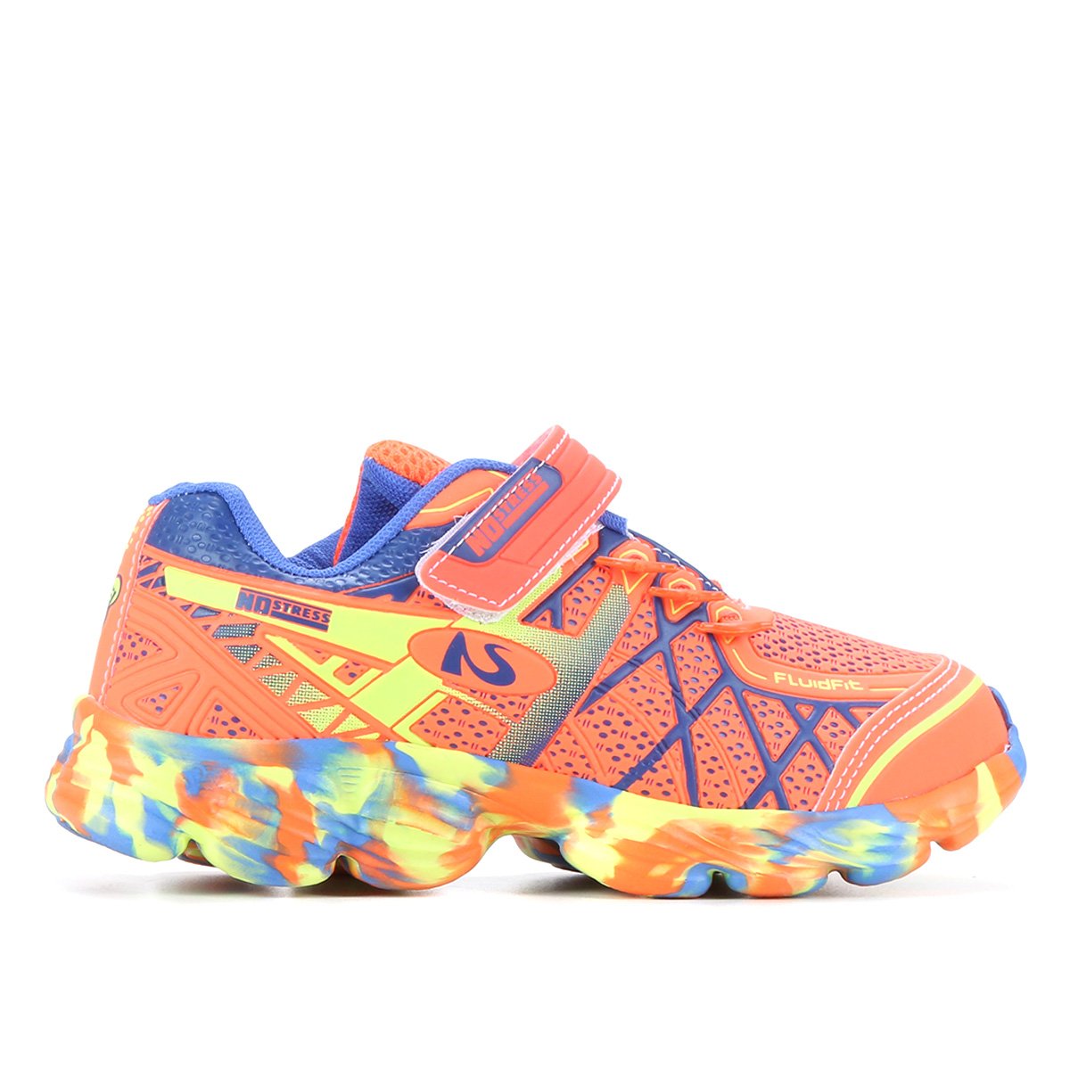 Tênis Infantil No Stress Running Masculino - Laranja+Azul é ruim? Tênis Infantil No Stress Running Masculino - Laranja+Azul é boa?