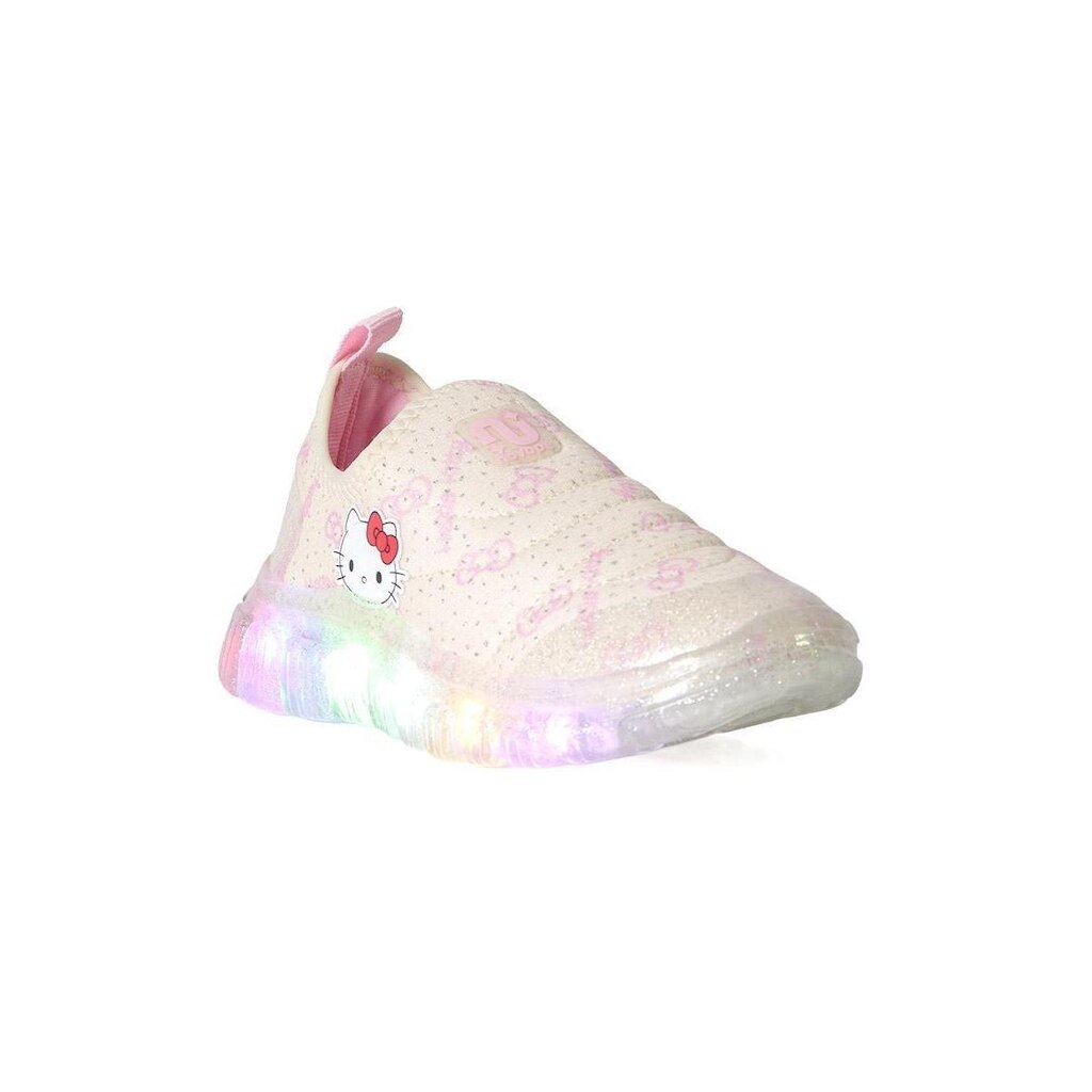 Tênis Infantil Novopé Hello Kitty Led 28/32 Off White/Gliter