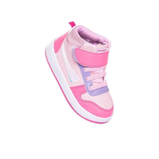 Tênis Infantil Ortopasso Babyoz Cano Alto 28/32 Rosa