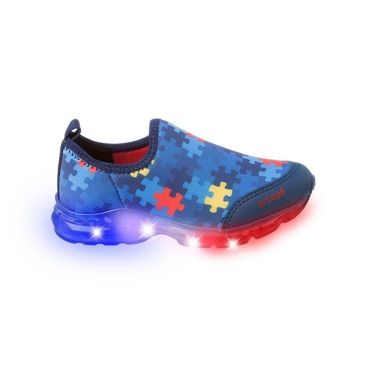 Tênis Infantil Ortopé Com Led Masculino SlipOn 46011 Menor preço em Tênis Infantil Ortopé Com Led Masculino SlipOn 46011