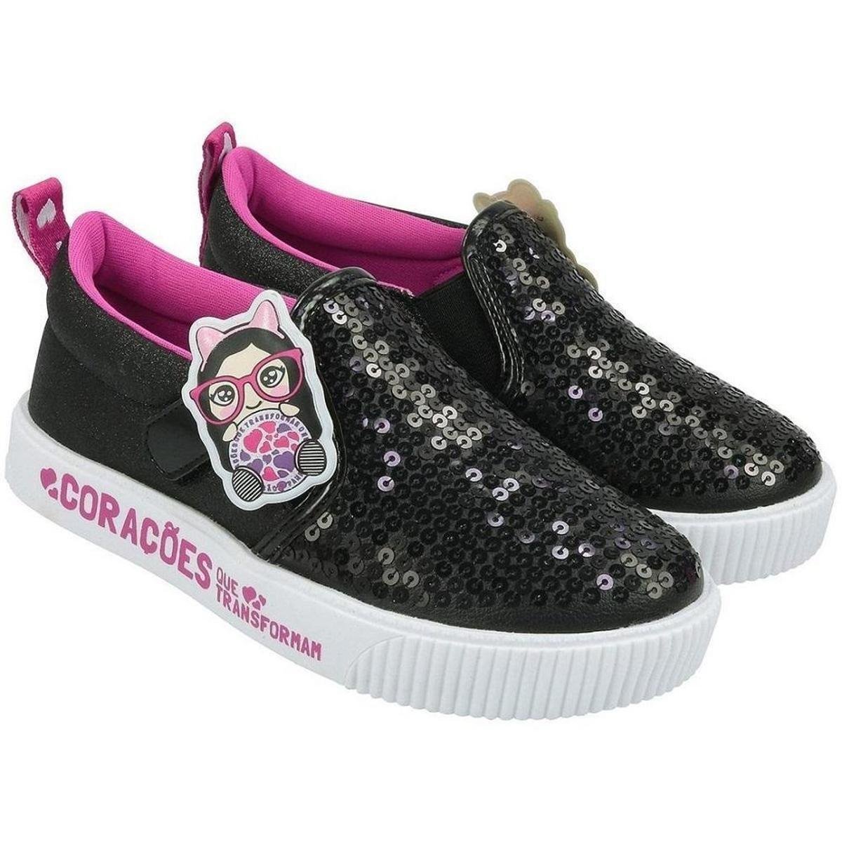 Tênis Infantil Pampili Luluca Slip On Paetê 435144 - Preto Menor preço em Tênis Infantil Pampili Luluca Slip On Paetê 435144 - Preto