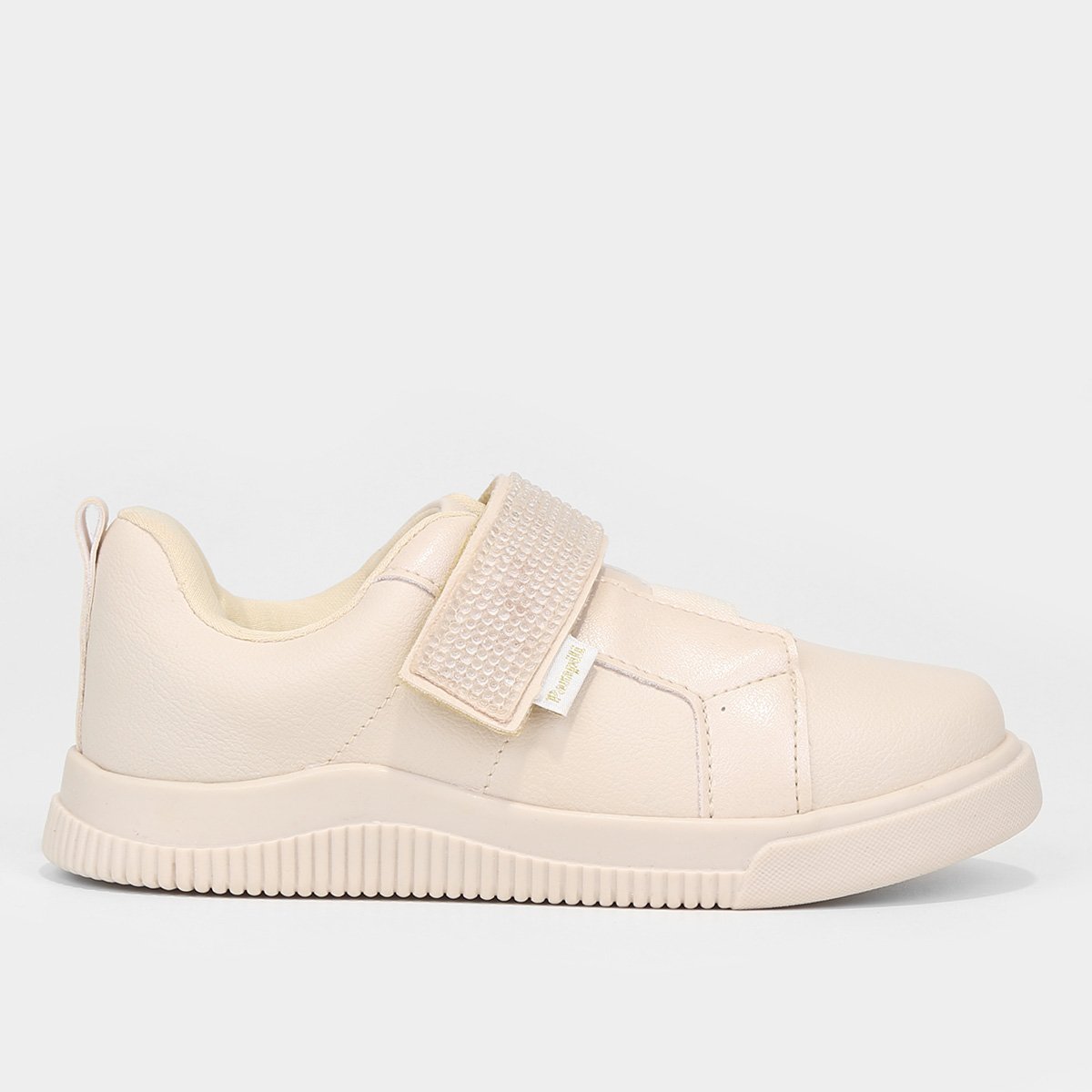 Tênis Infantil Pampili Pom Pom Feminino - Nude Menor preço em Tênis Infantil Pampili Pom Pom Feminino - Nude