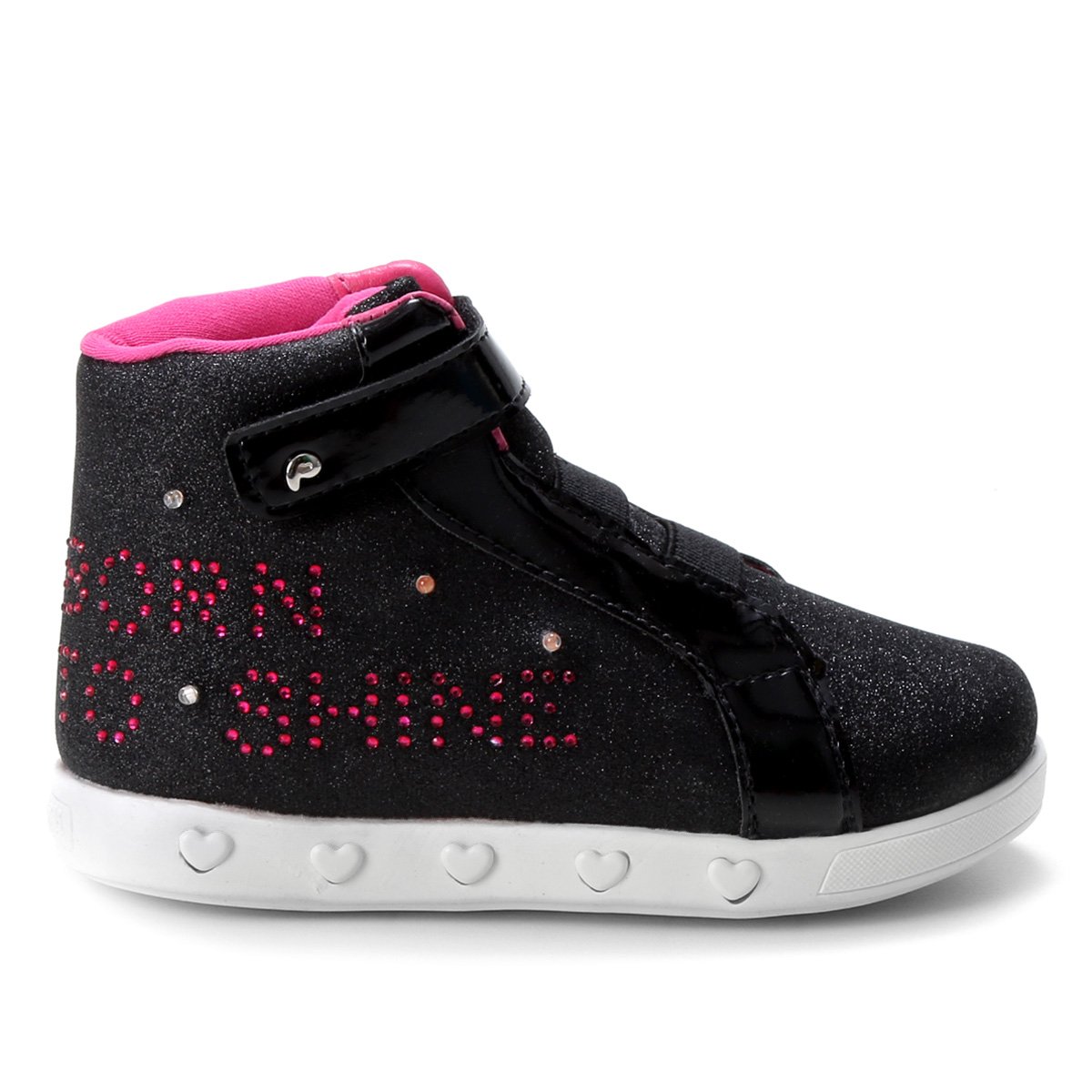 Tênis Infantil Pampili Sneaker Luz Feminino - Preto Menor preço em Tênis Infantil Pampili Sneaker Luz Feminino - Preto
