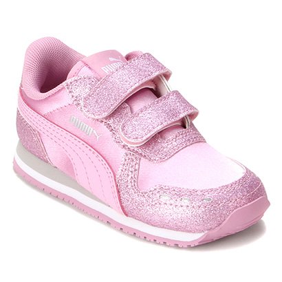 tenis puma rosa com glitter
