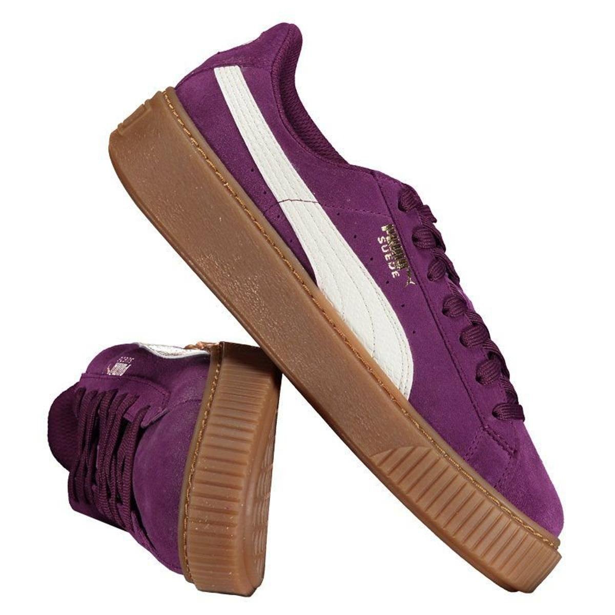 Tênis Infantil Puma Suede Platform SNK Feminino - Roxo Menor preço em Tênis Infantil Puma Suede Platform SNK Feminino - Roxo