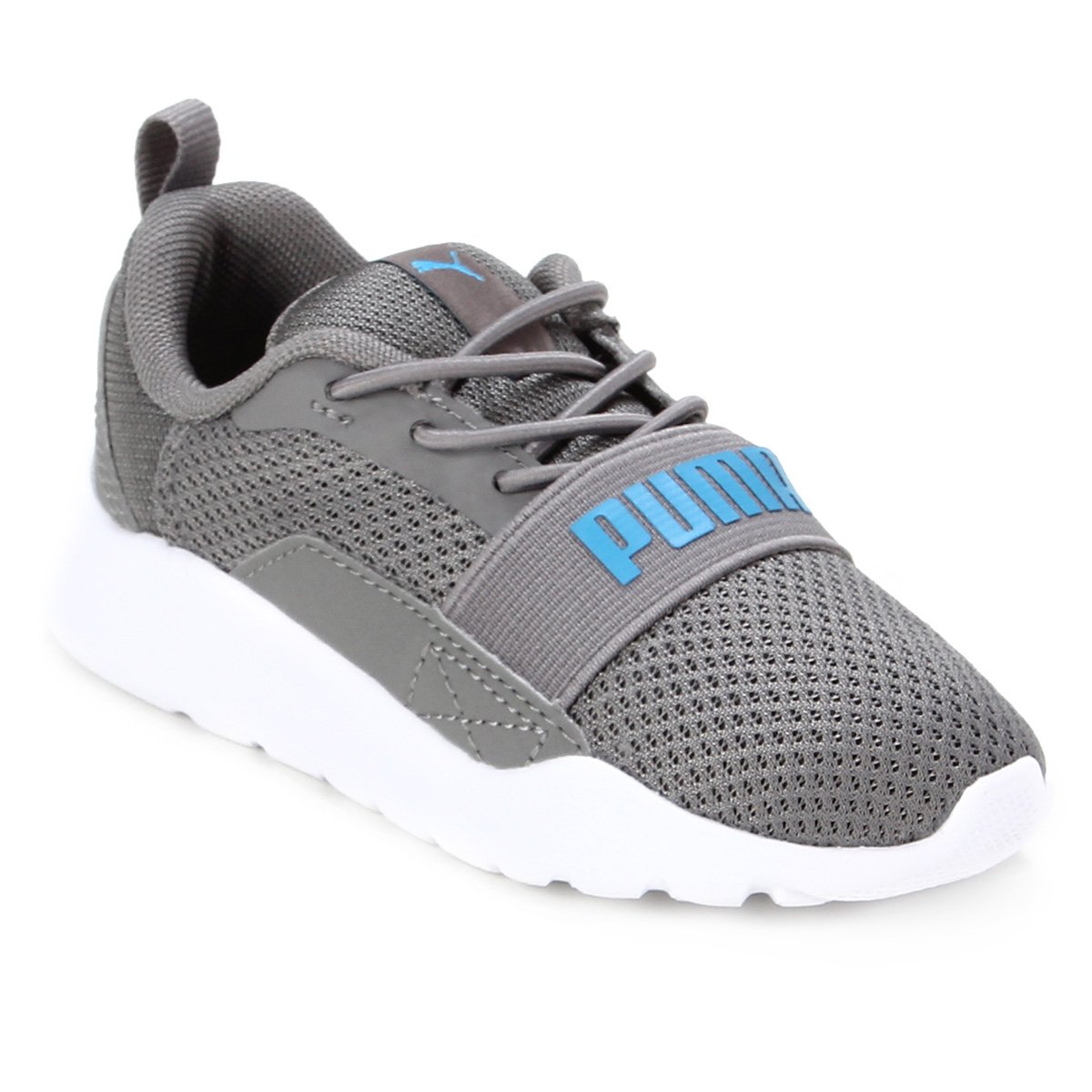 Tênis Infantil Puma Wired AC - Cinza+Azul Menor preço em Tênis Infantil Puma Wired AC - Cinza+Azul