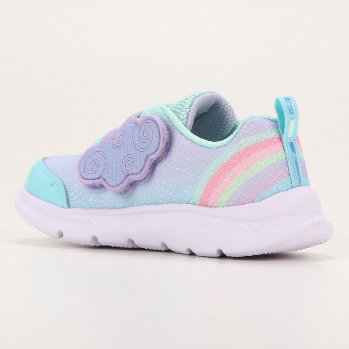 Tênis Infantil Skechers Comfy Flex 2.0 Cloud Feminino - Azul Turquesa+Rosa  | Zattini