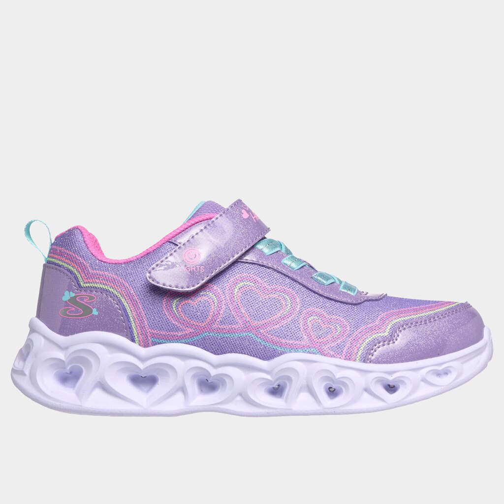 Tênis Infantil Skeches Heart Lights - Bubble Love Menina