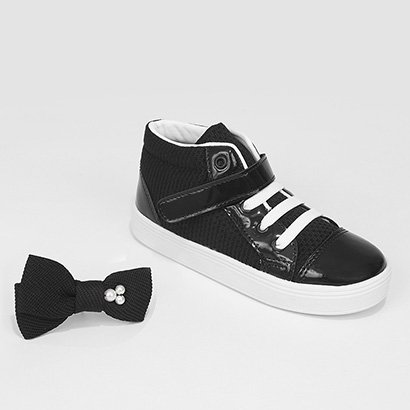 Tênis Infantil Tininha Floral Cano Médio Menina - Feminino