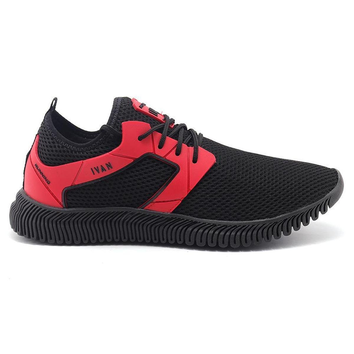 Tênis Ivan Running Caminhada Leve Masculino - Vermelho+Preto é boa?