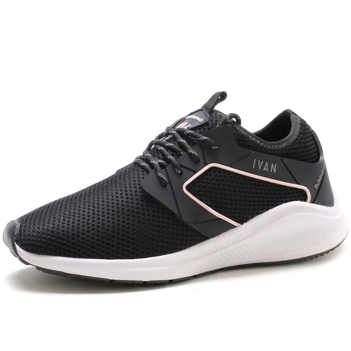 Tênis Ivan Running Technology Feminino - Preto Menor preço em Tênis Ivan Running Technology Feminino - Preto