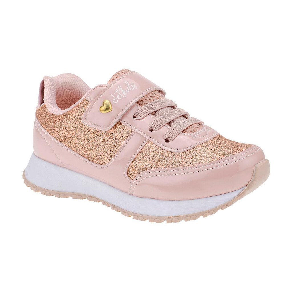 Tênis Jet Kids Esportivo Glitter e Tira Auto Colante Feminino