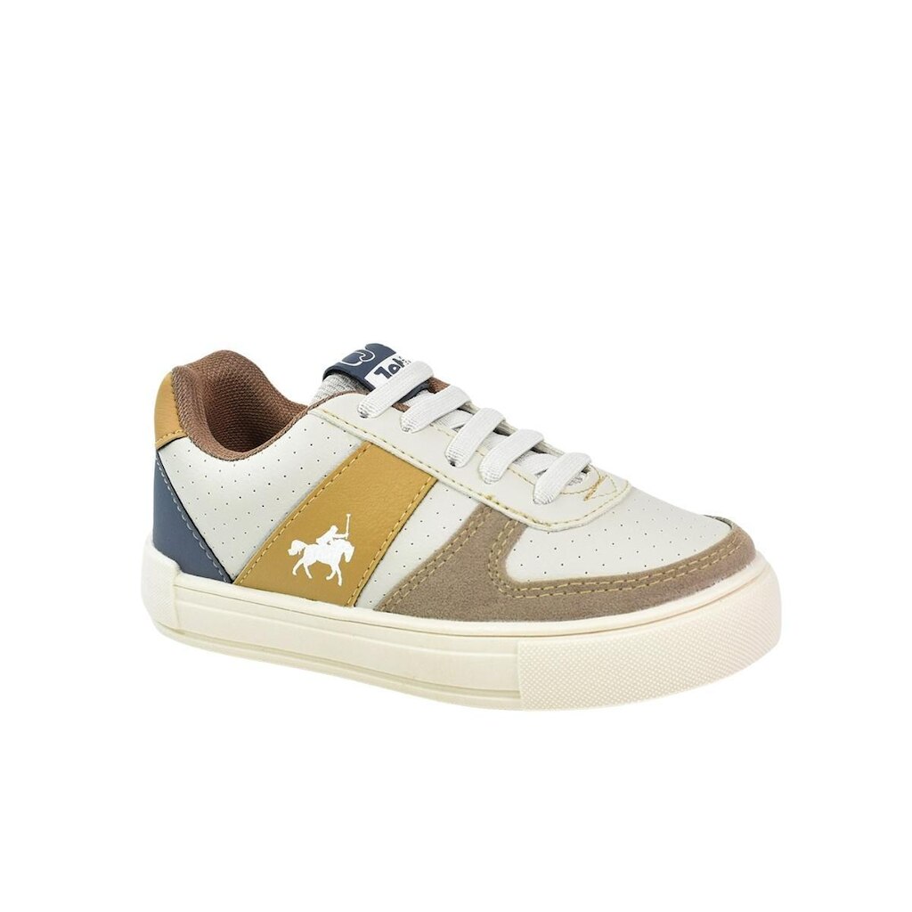 Tênis Jet Kids Infantil Masculino Bege Casual Cadarço Leve - 29
